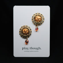 Load image into Gallery viewer, Beadass Ring Puttons with Dangle (Sunset)