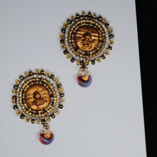 Load image into Gallery viewer, Beadass Ring Puttons with Dangle (Sunset)