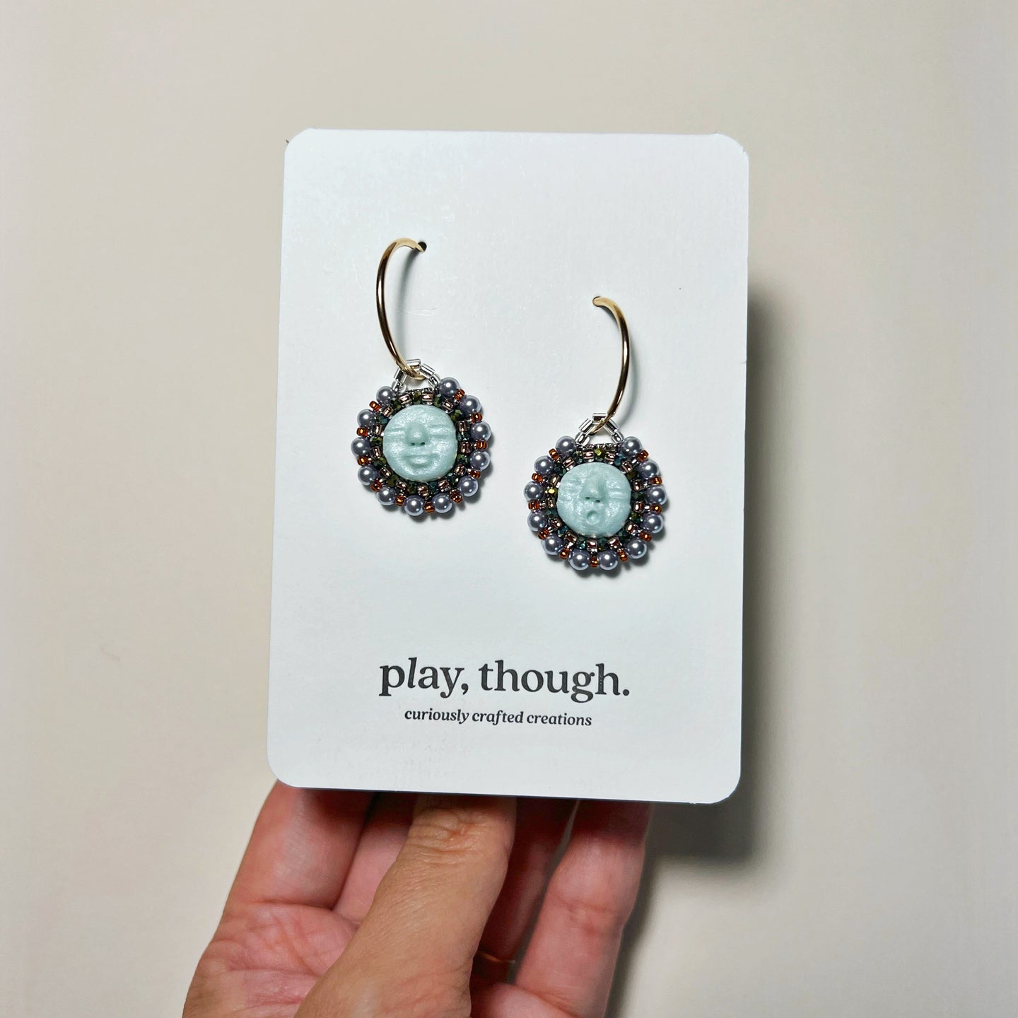 Beadass Pearly Hoops (Minty Fresh Pearl)