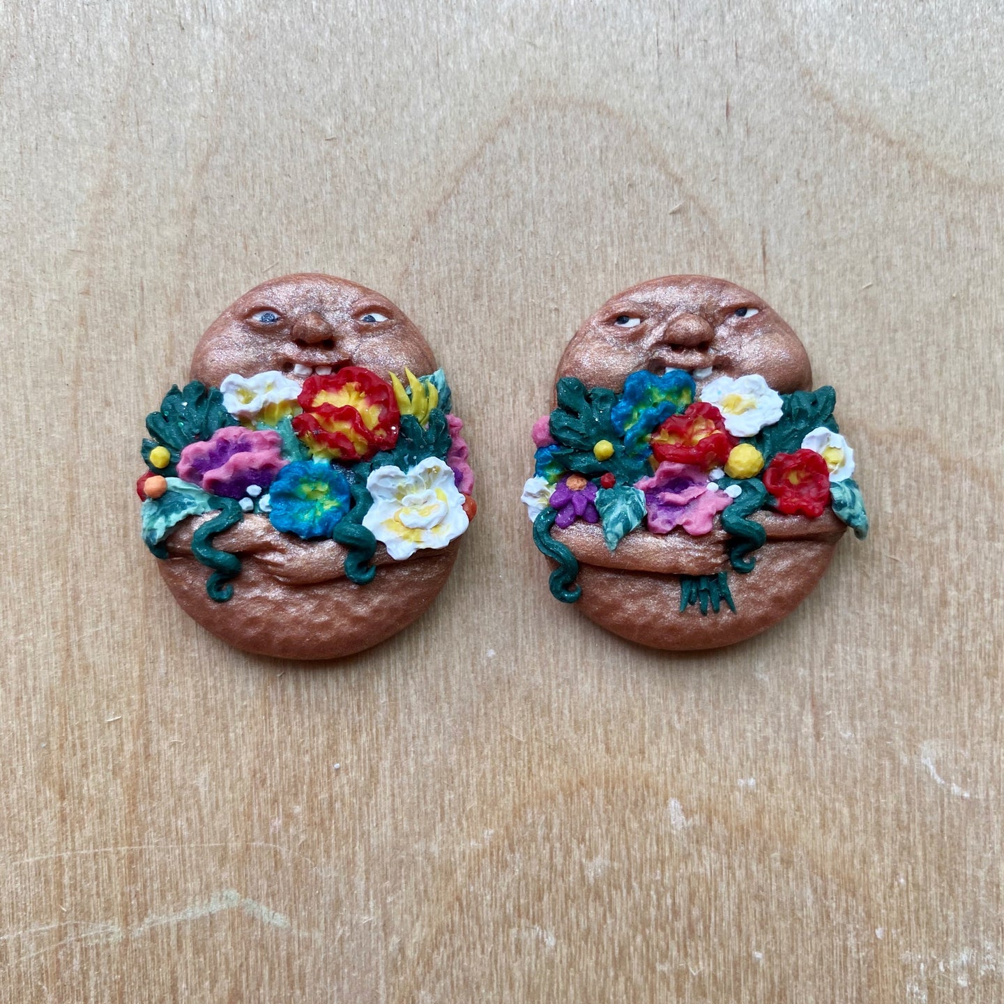 Pot Heads (One Bought Flowers For Mummy And the Other For Himself)