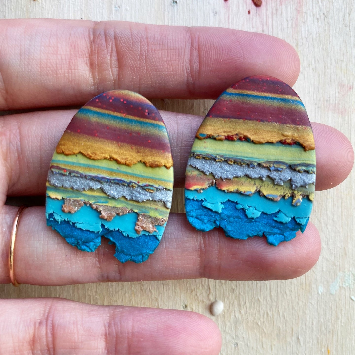 Maxi Textured Tac(tile)-Man Statement Studs (My Pimped Out Salad)