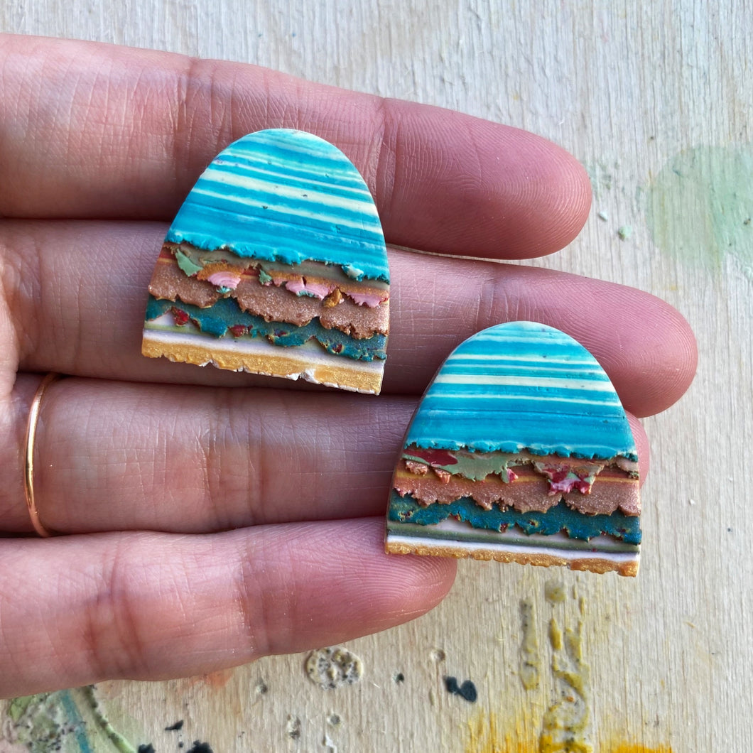 Mini Textured Tac(tile)-Man Statement Studs (The View From My Secret Treehouse)