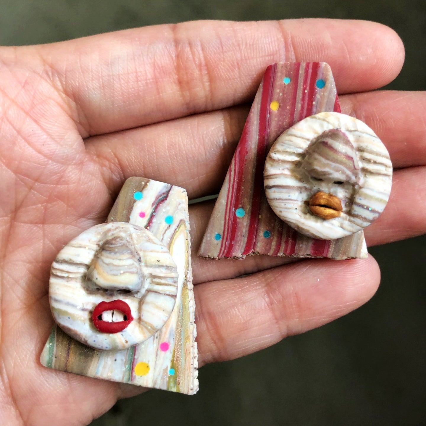 #scrapboxtwenty Signature Beep Shape Studs (Trapeze Artists)