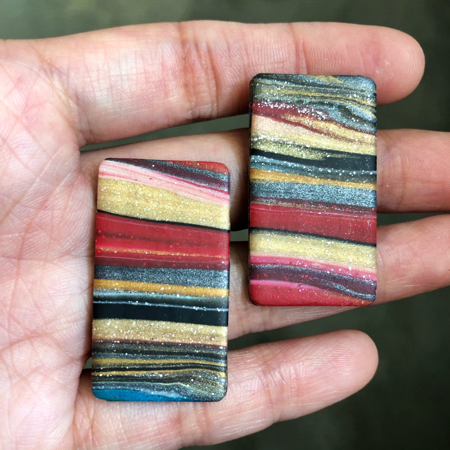 #scrapboxtwenty Tablet Statement Studs (Can You Spot The Melted Nutcracker?)