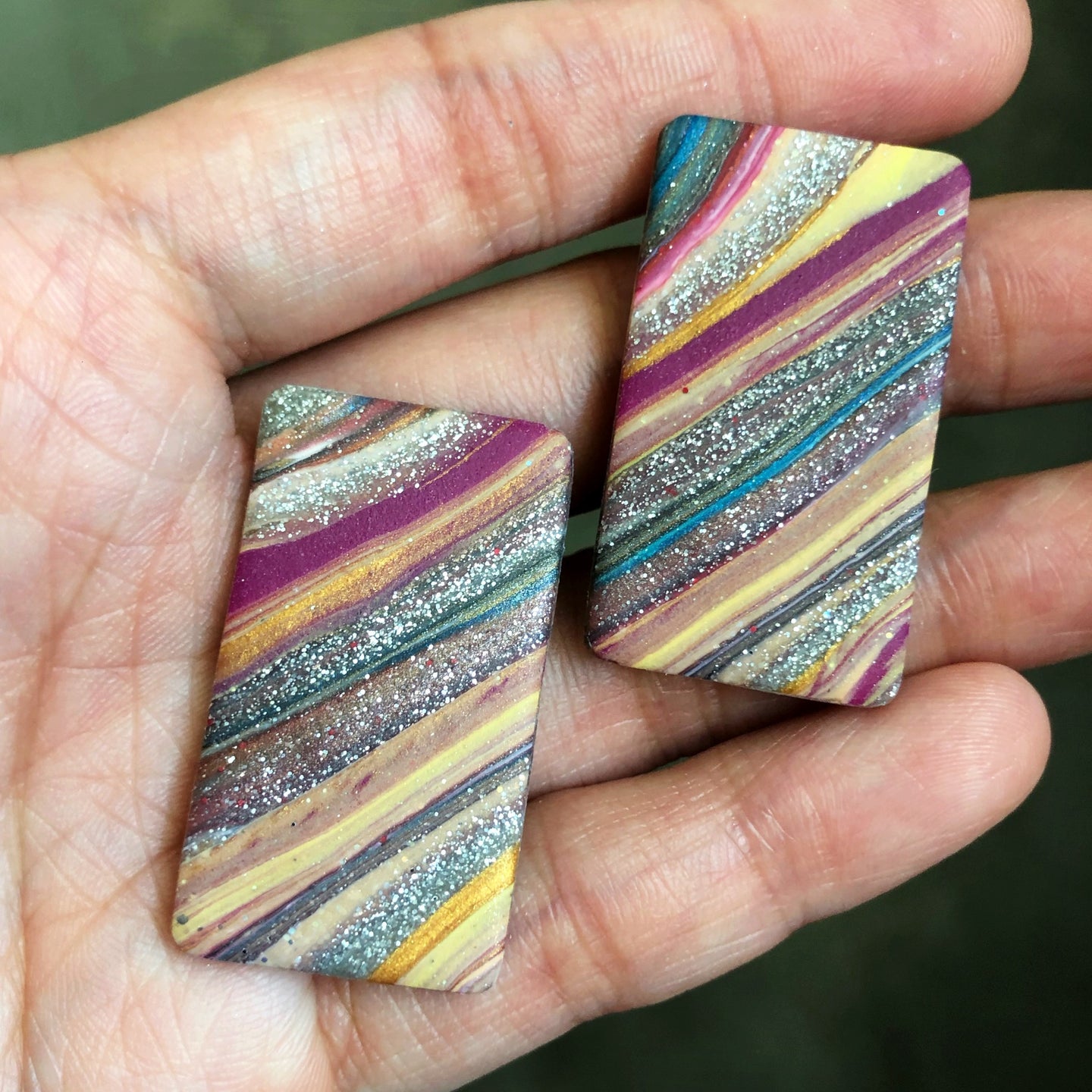 #scrapboxtwenty Tablet Statement Studs (Just A Spoonful Of Glitter)