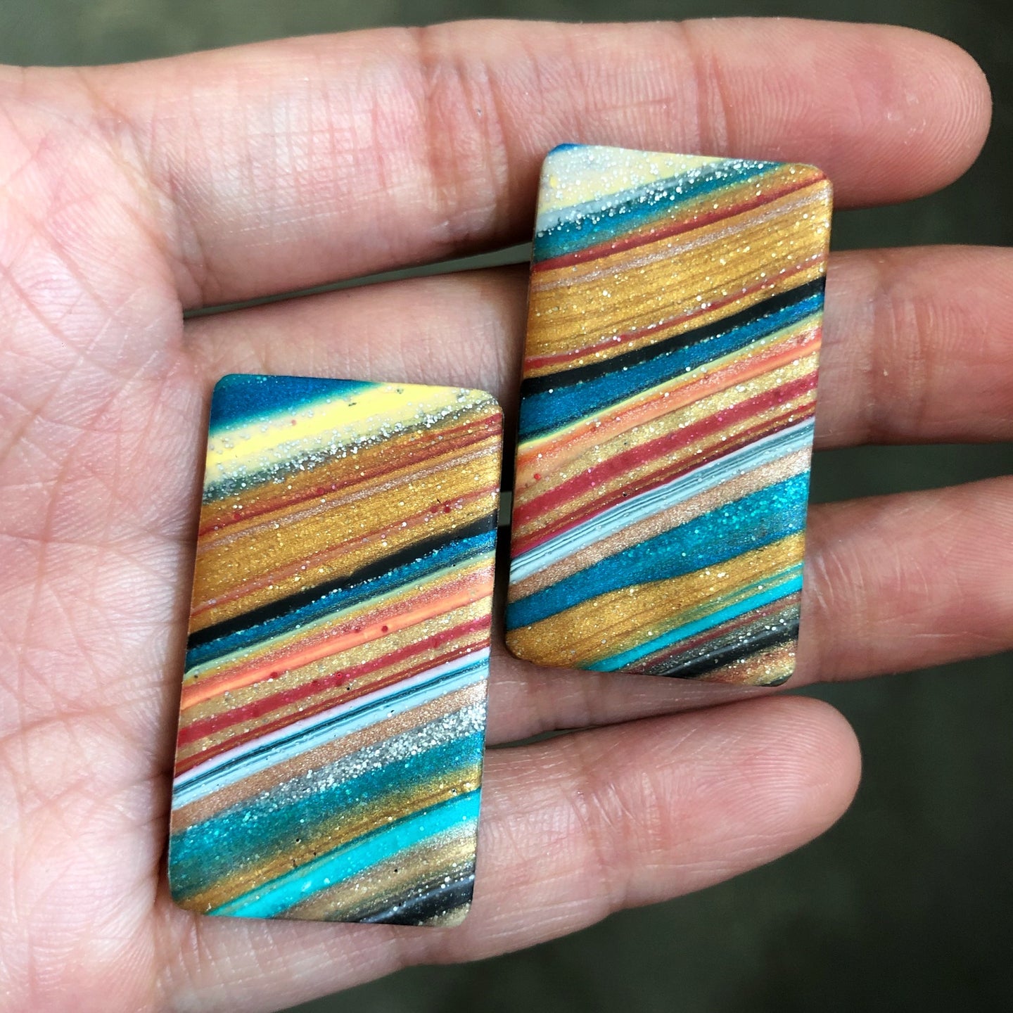#scrapboxtwenty Tablet Statement Studs (Somewhere Beyonce The Sea...)