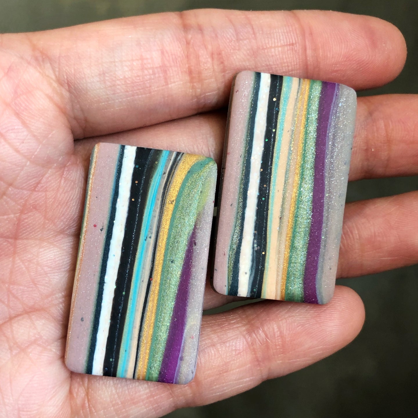 #scrapboxtwenty Tablet Statement Studs (My Zebra Is Better Than Yours)