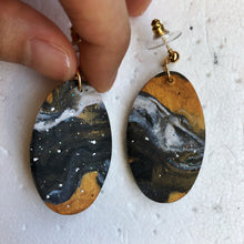 Load image into Gallery viewer, Oval Speckled Marble Superhero Dangles