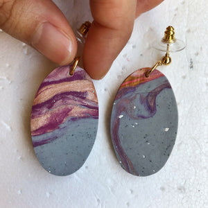 Oval Marble Superhero Complementary Dangles